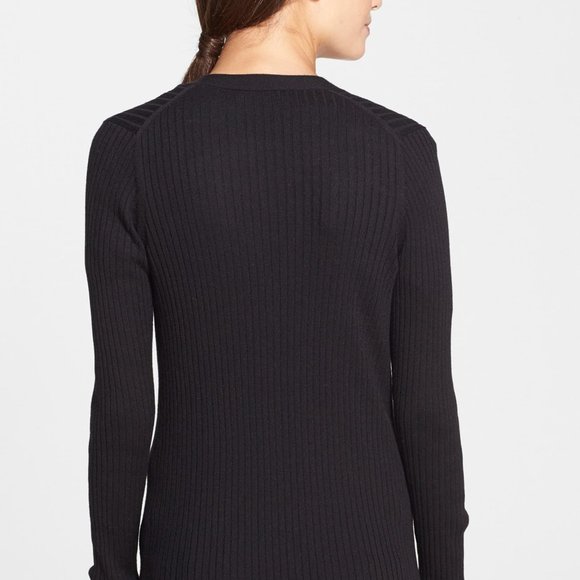 Vince Black 100% Cashmere Ribbed Cardigan - Picture 7 of 16